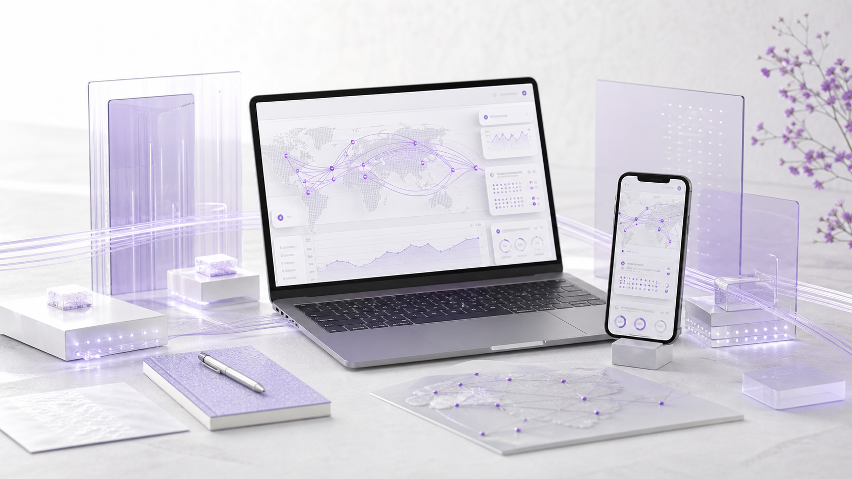 Nexitally_跨境直連第一品牌 白色紫色日系路线图主图